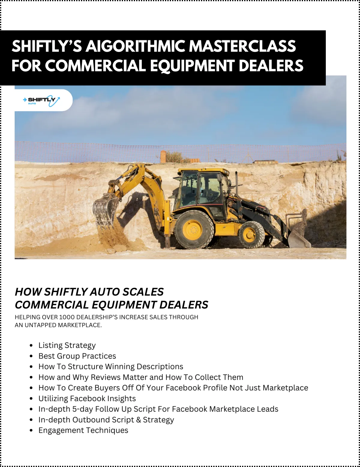 Auto Listing Tool for Commercial Equipment