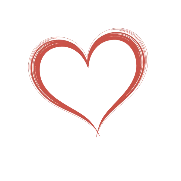 illustration of two heart halves coming together to represent lasting confidence