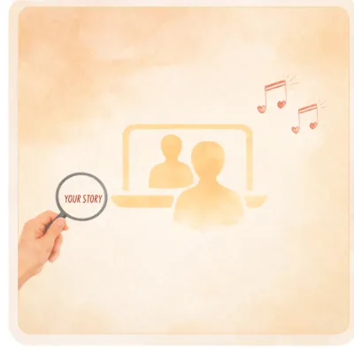 Happy Helper Session, a private guided video session to talk through the stories and moments that bring a song to life