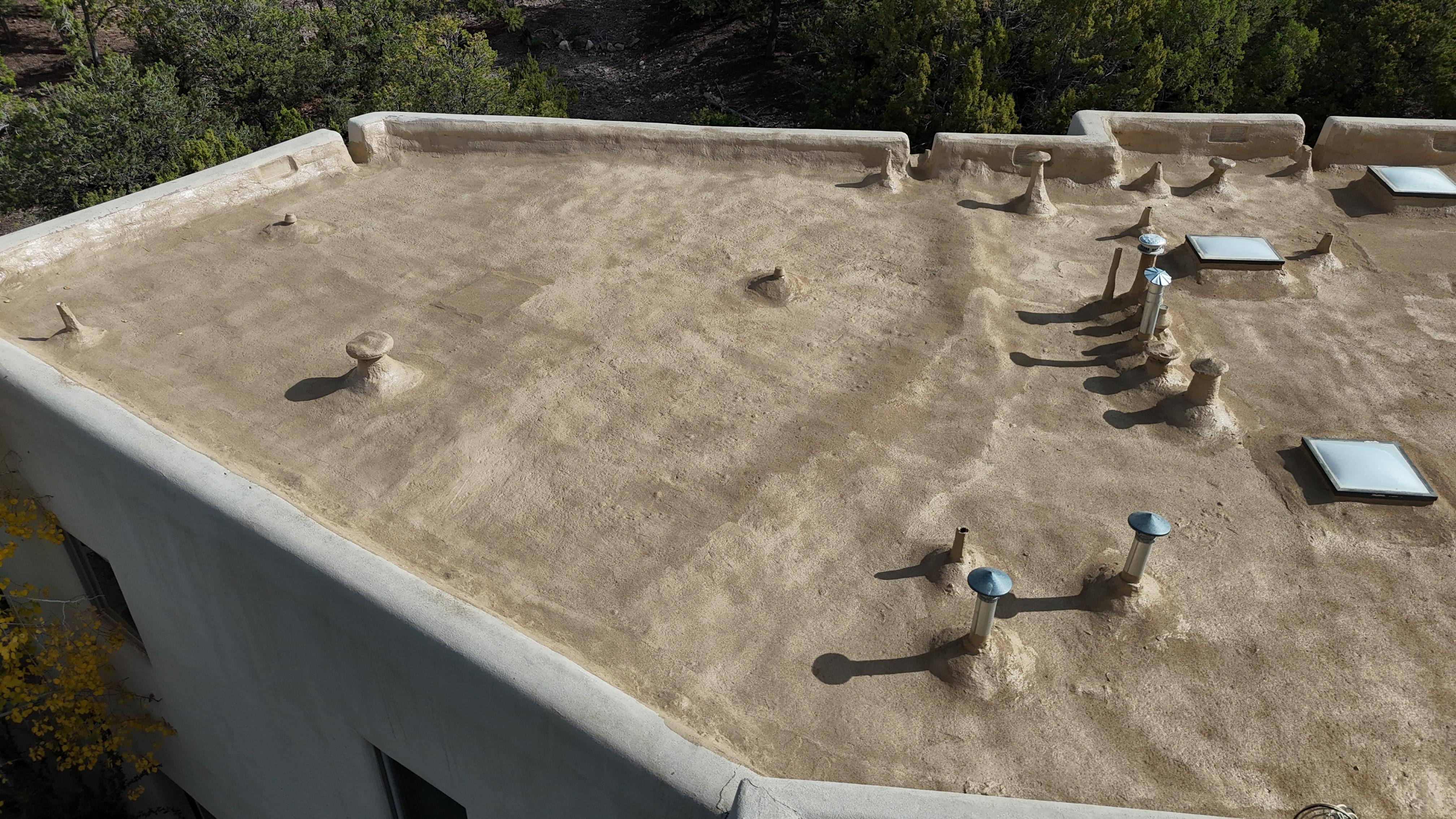 Asphalt shingles on a residential roof