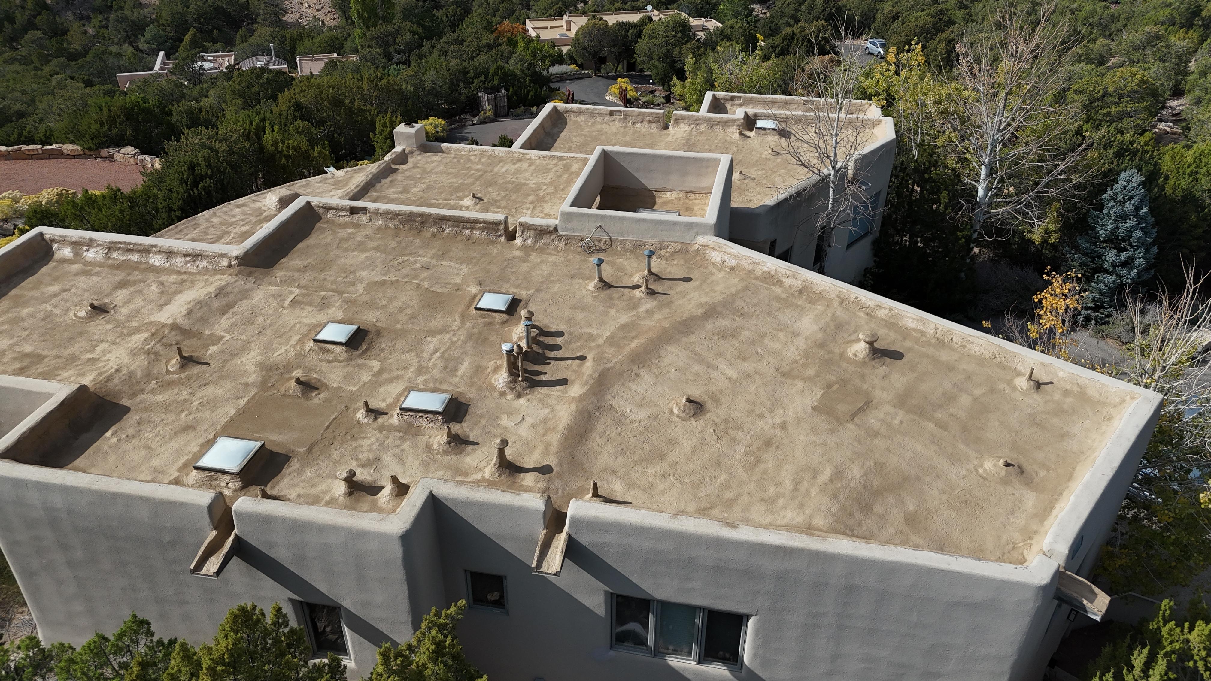 Asphalt shingles on a residential roof