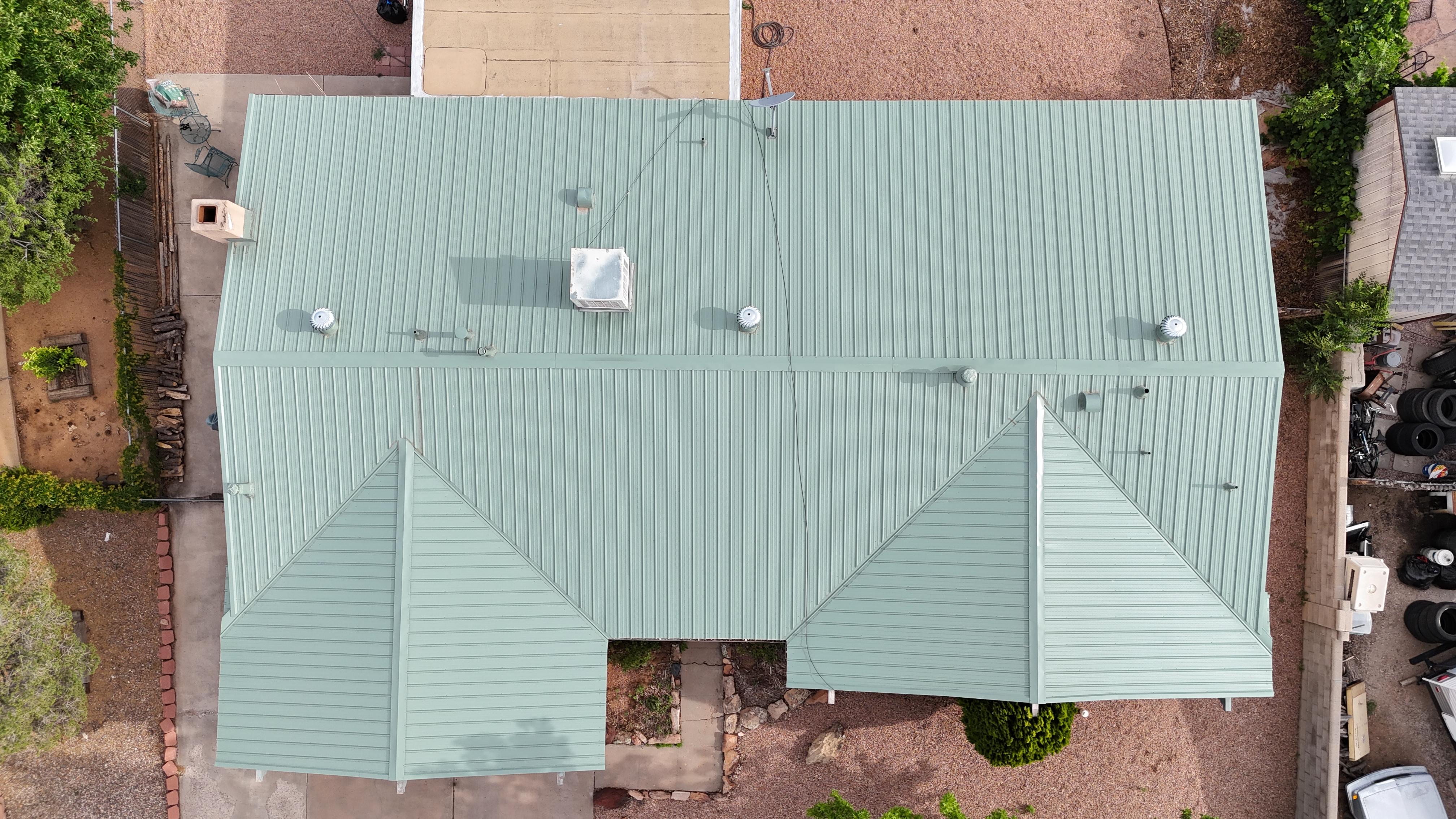 TPO roofing membrane on a commercial flat roof