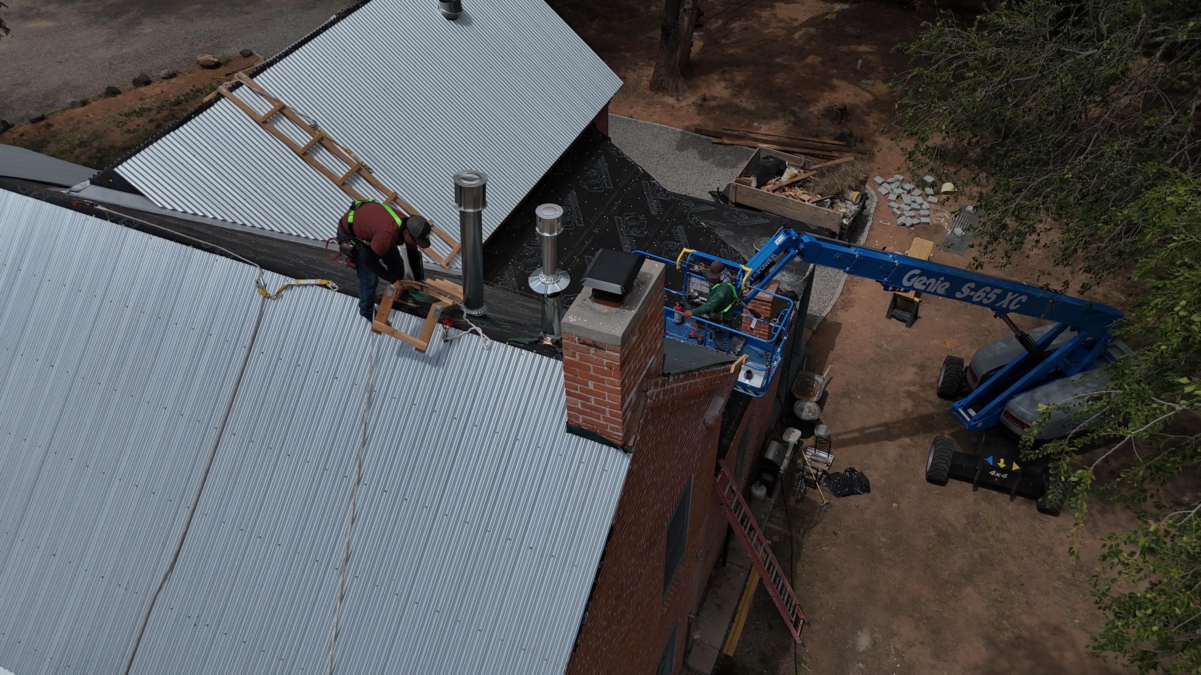 Asphalt shingles on a residential roof