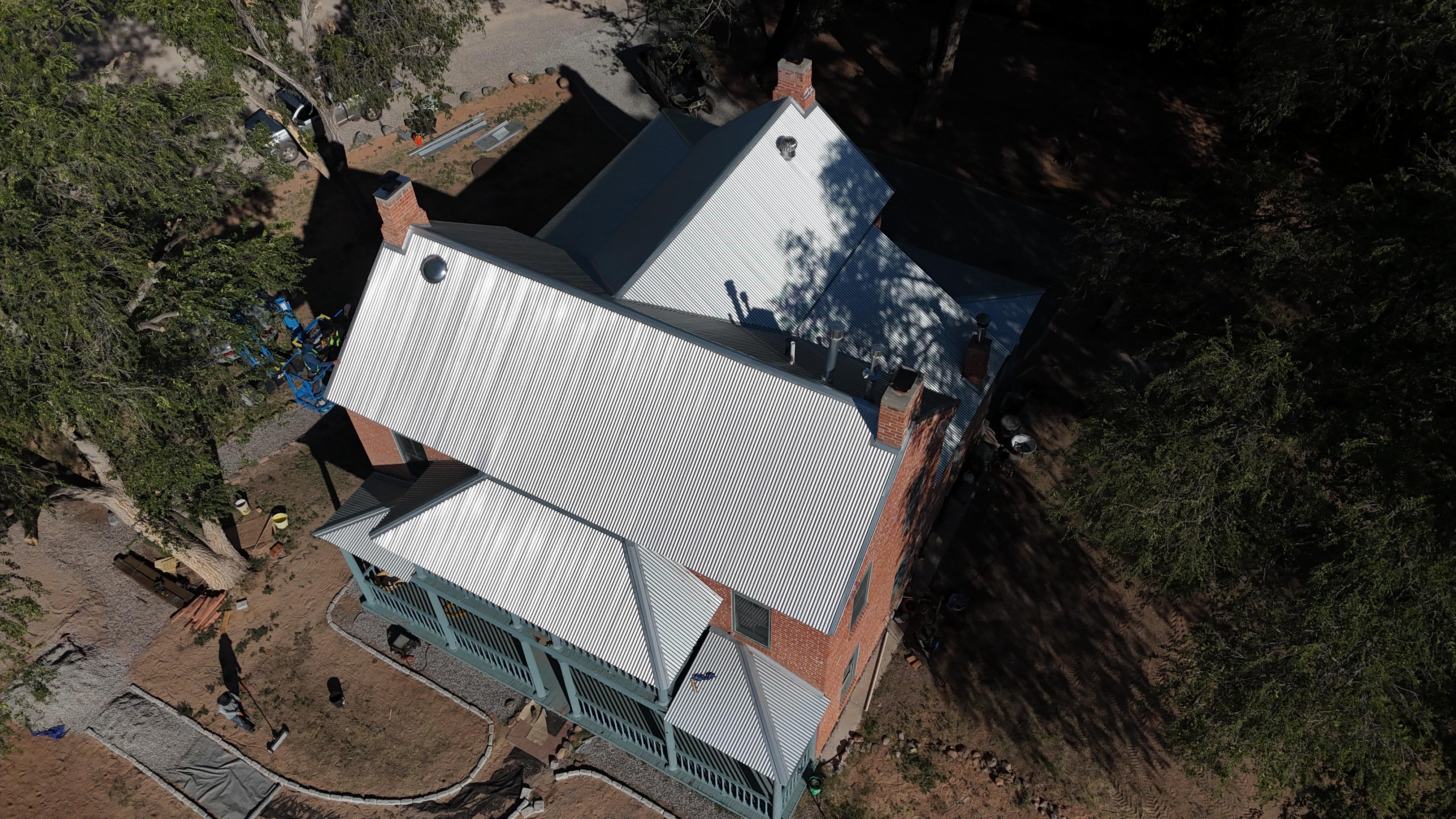 TPO roofing membrane on a commercial flat roof
