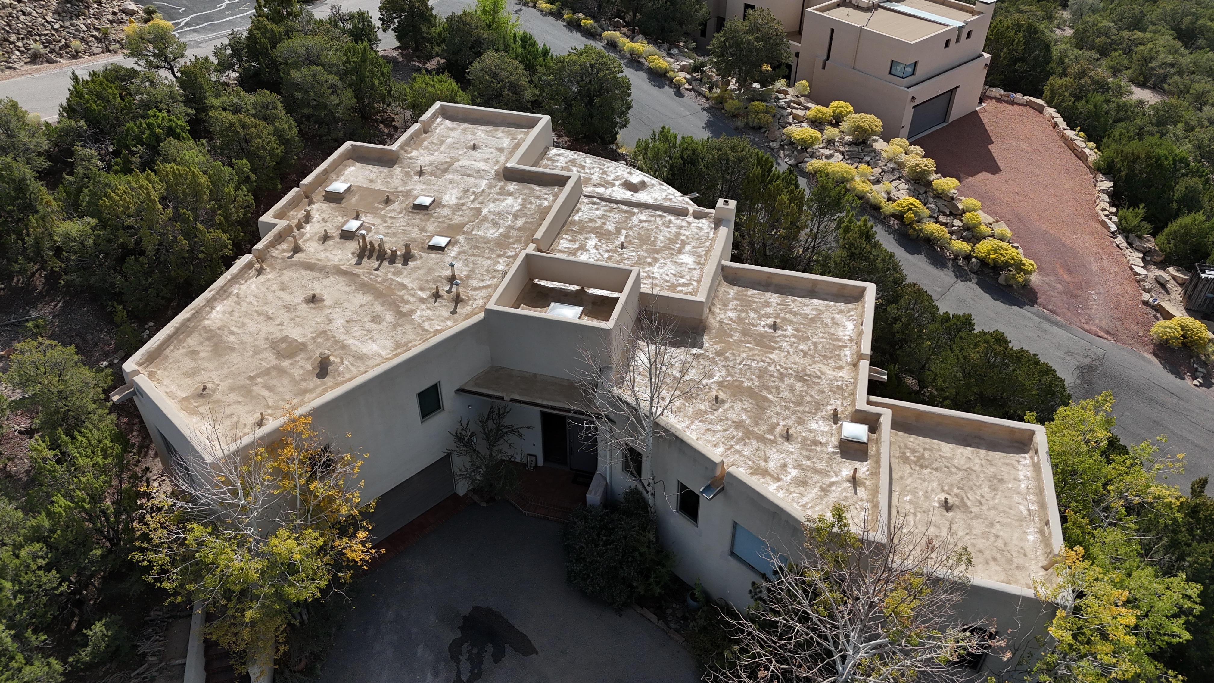 Asphalt shingles on a residential roof