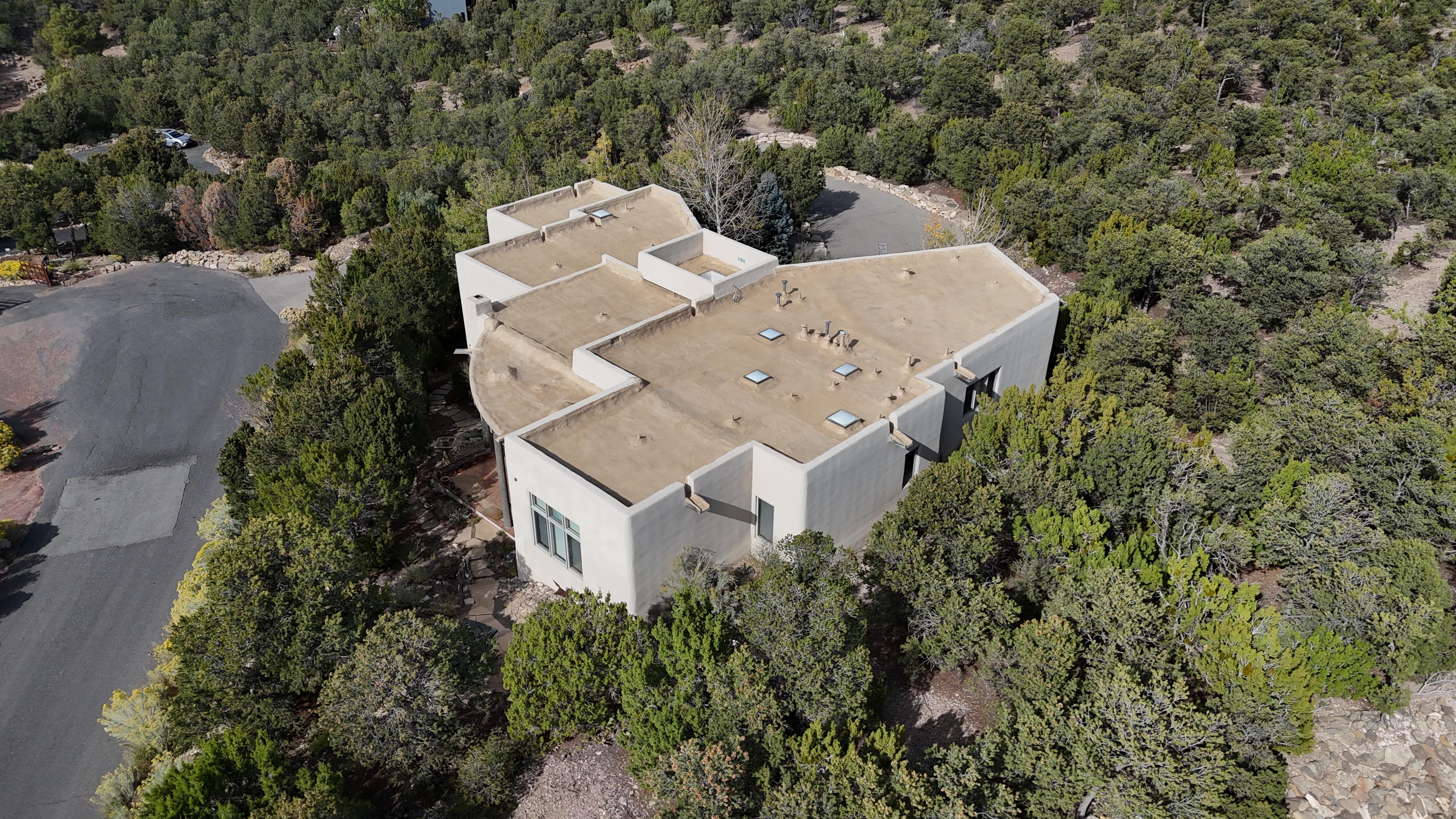 TPO roofing membrane on a commercial flat roof