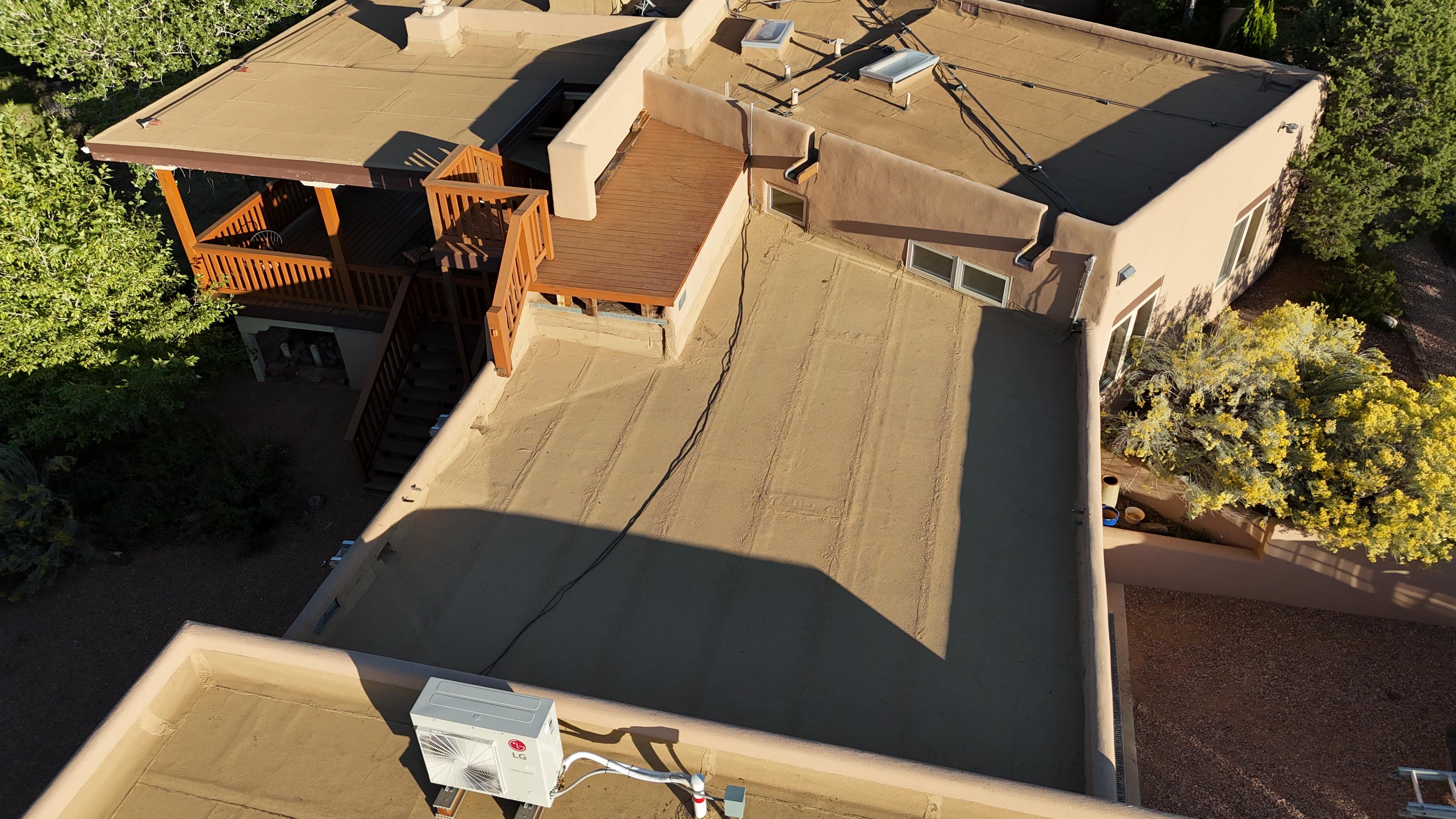 Asphalt shingles on a residential roof