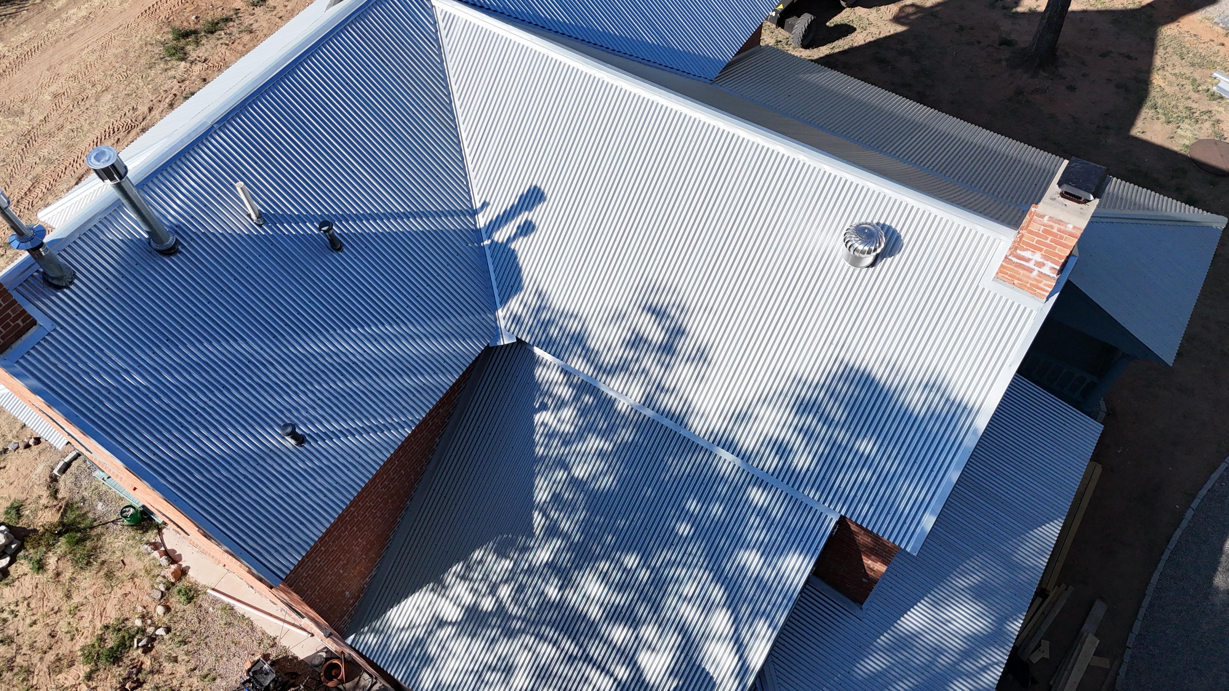 TPO roofing membrane on a commercial flat roof