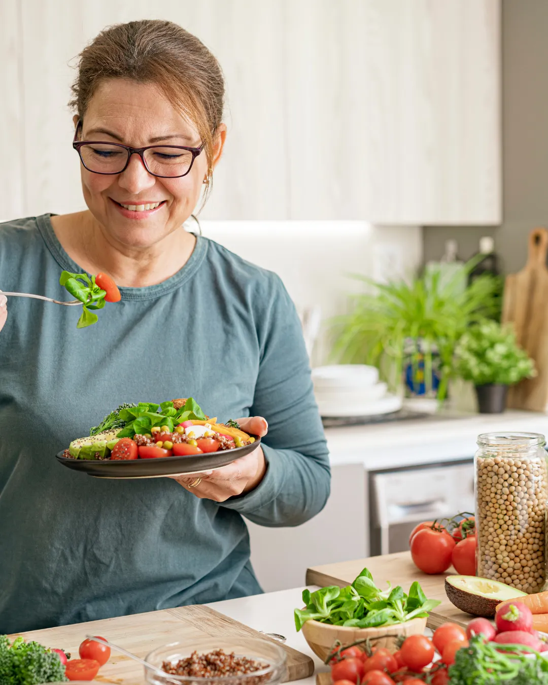 Woman experiencing a healthy weight loss journey
