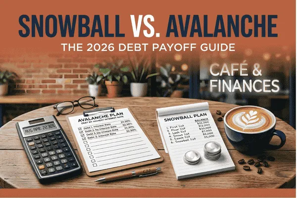 Debt Snowball vs Avalanche comparison chart 2026 — Café & Finances