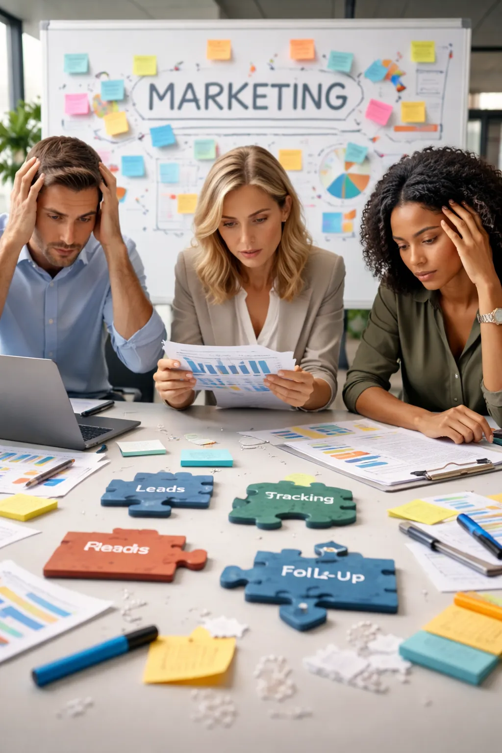 Business team discussing marketing strategy and growth planning