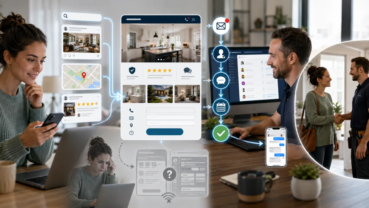 Online visibility creates opportunity, but the customer journey after discovery determines whether people take action.