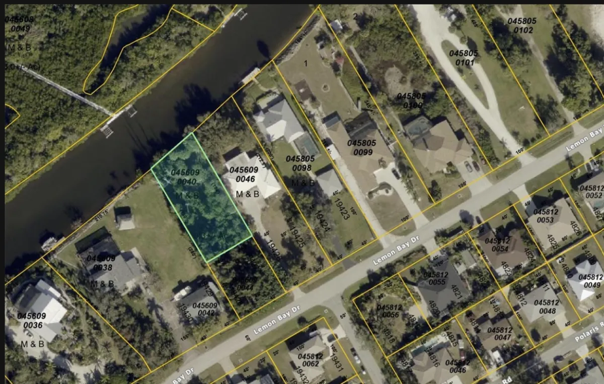 Surveyor view of Riparian Parcel