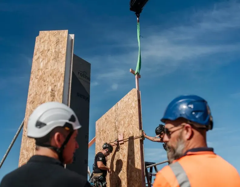 Architectural framing and precision timber joinery structural detail