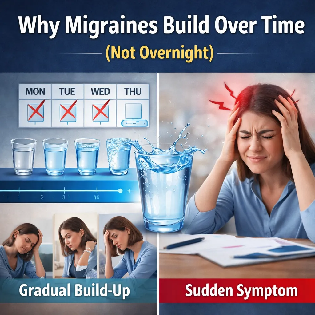 why migraines build over time
