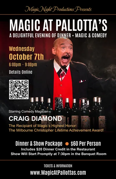 Magic at Pallotta's - Magicians from round the Country!