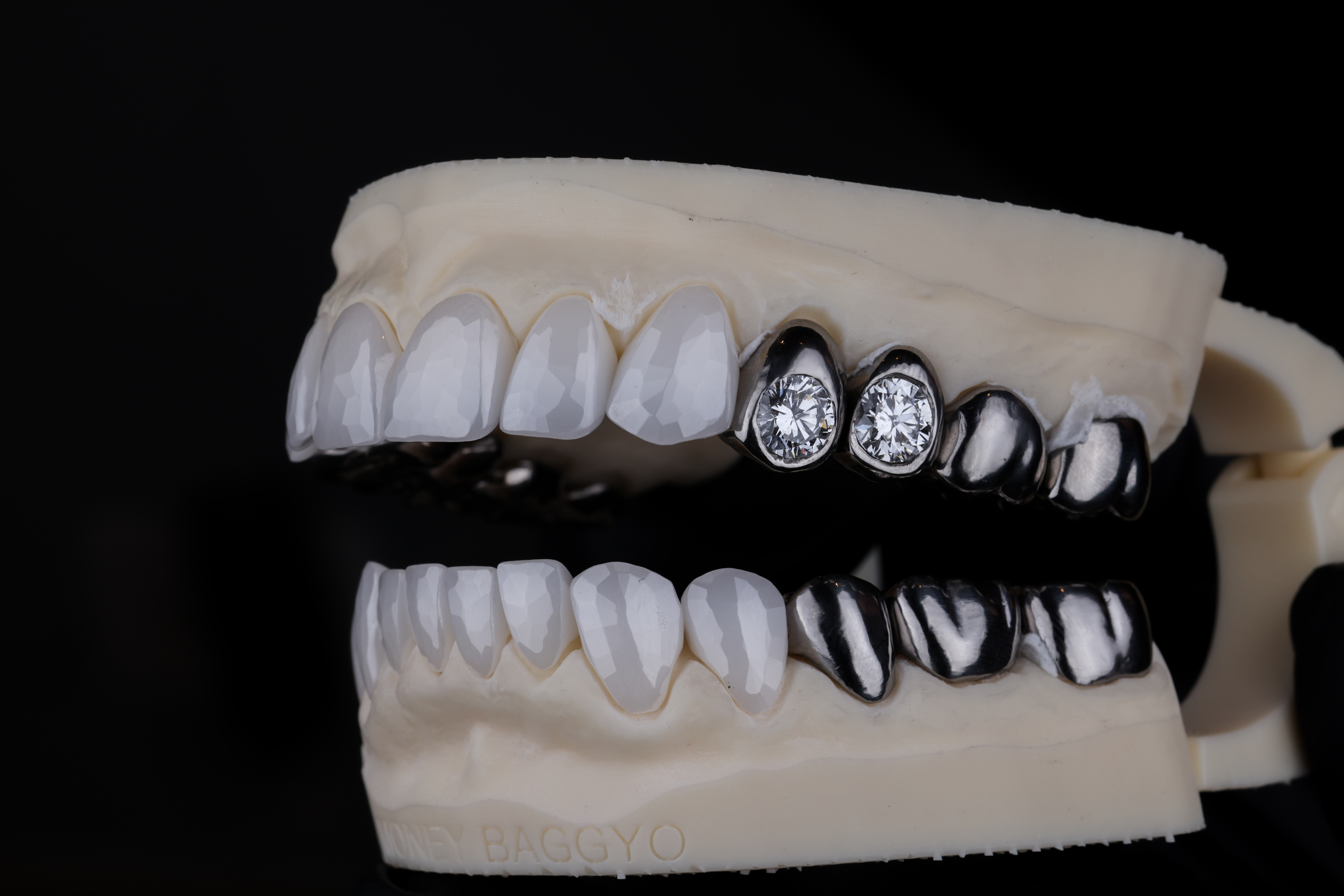 a close up of a person's mouth
