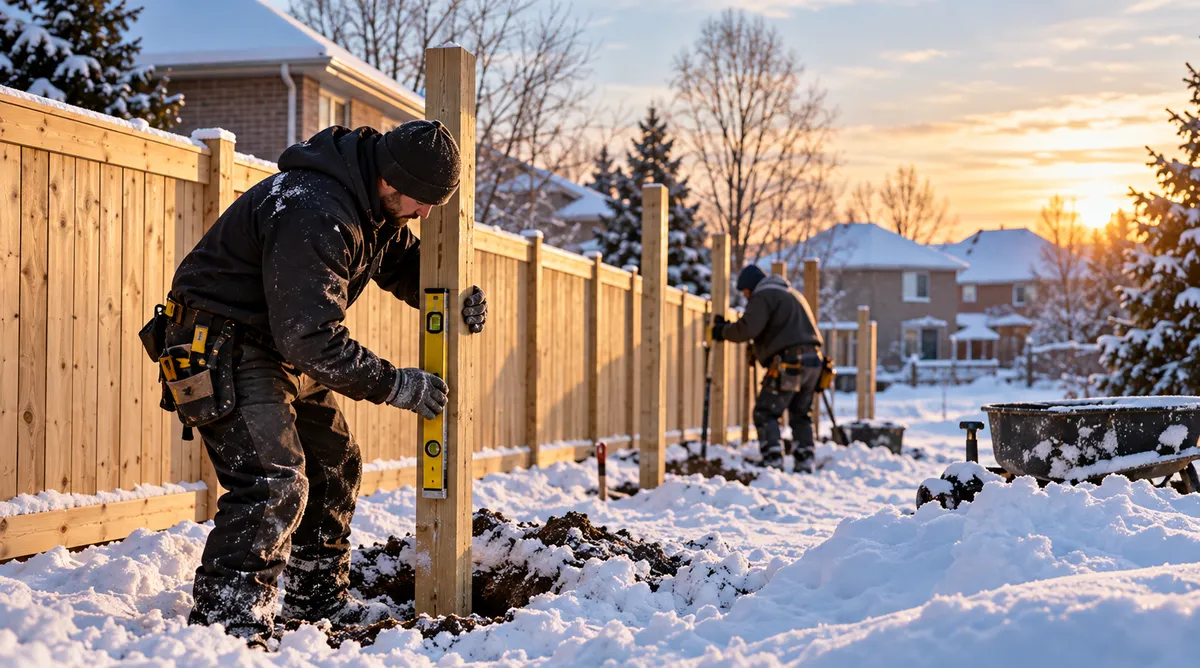 Winter Fence Installation