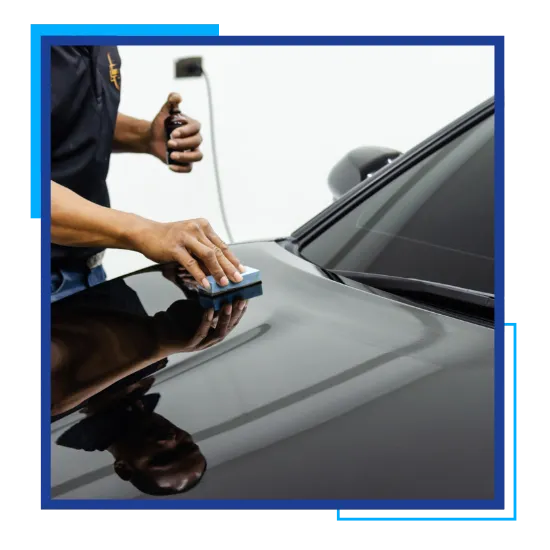 Professional machine polishing during paint correction in Reston, VA