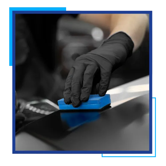 Glossy vehicle finish after ceramic coating in Sterling, VA