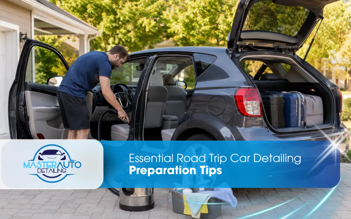 Road trip car detailing preparation before a summer drive