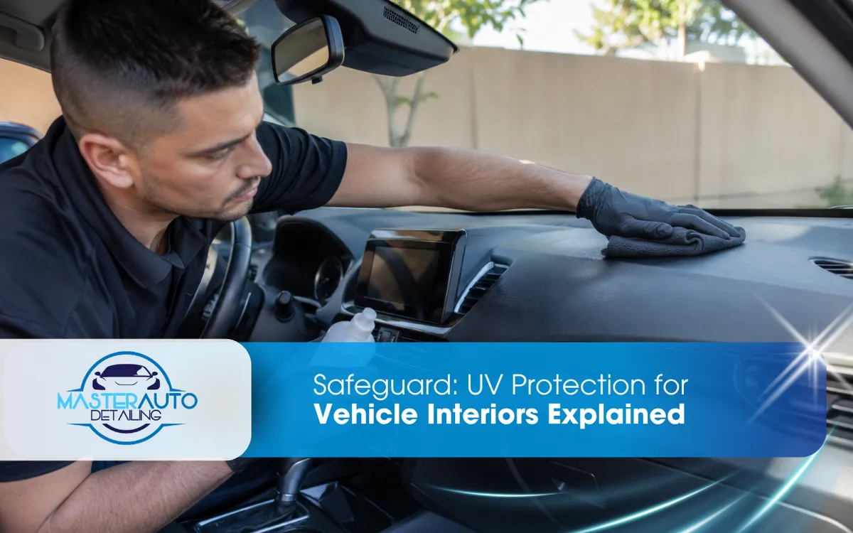  UV protection applied to a clean vehicle dashboard