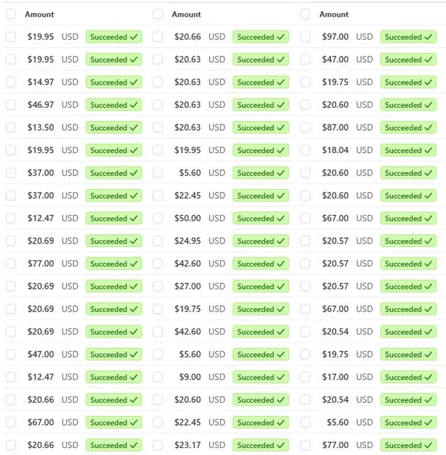 Low Ticket Stripe Transactions