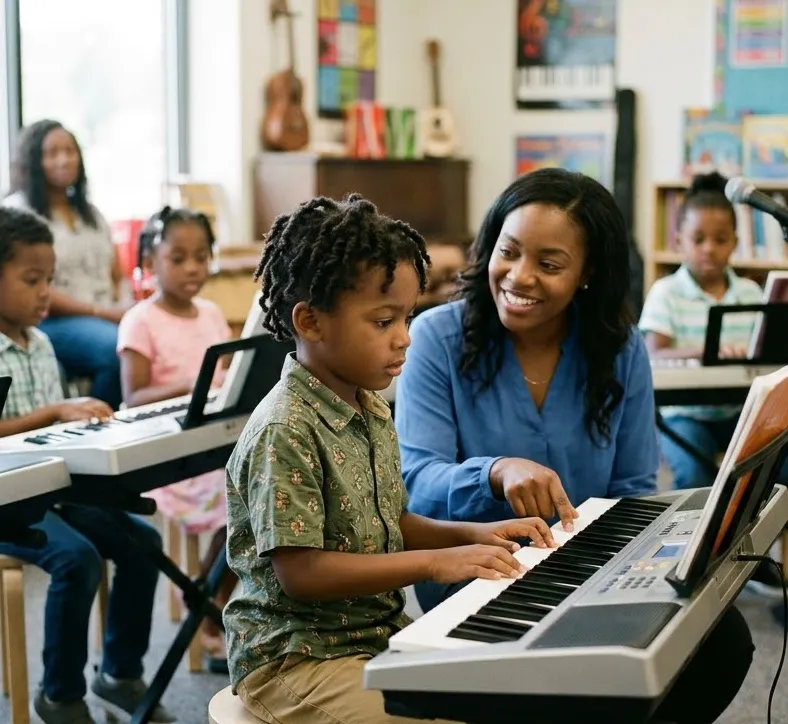 Pee Wee Piano student