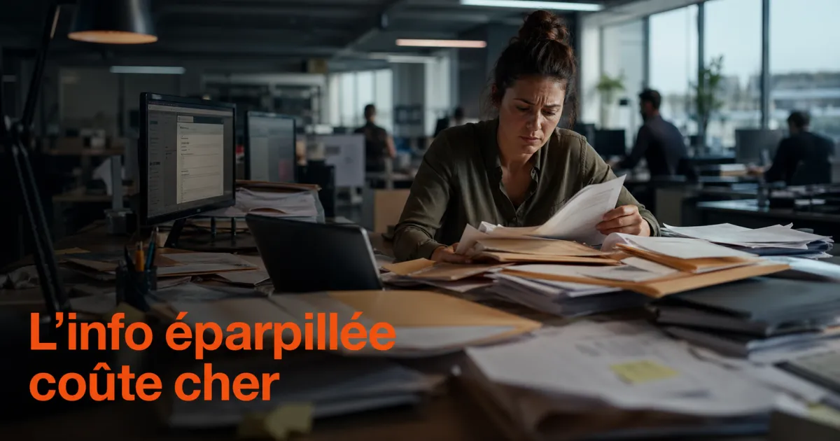 Information éparpillée : ce que ça coûte vraiment à une PME de services