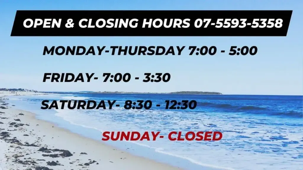 open and closing hours