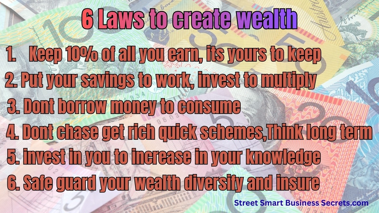 6 laws to create wealth