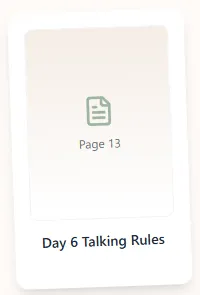 Day 6 Talking Rules