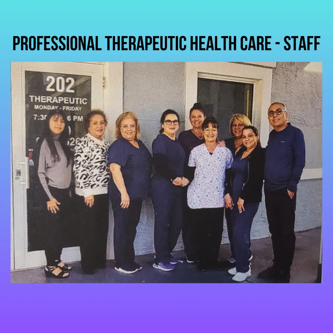 staff at professional therapeutic healh care