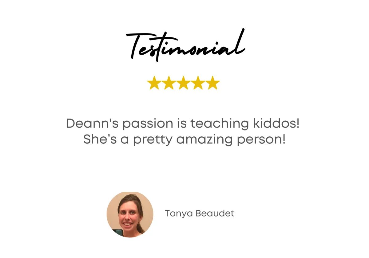 Testimonial - Preschool Club has been an answer to my prayer that has been on my heart but I didn't even have the words to speak the prayer! - Deann Shamuyarira