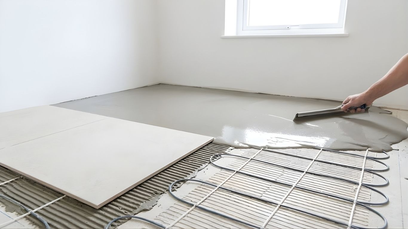 Heated Bathroom Floor Installation