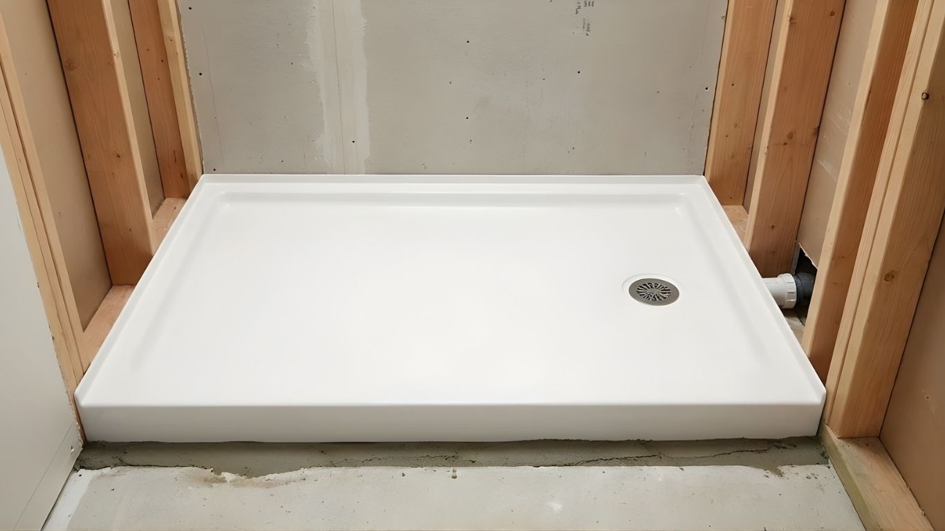 during Shower Pan Installation