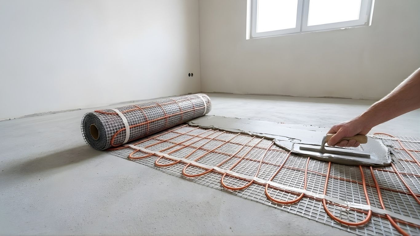 Heated Bathroom Floor Installation