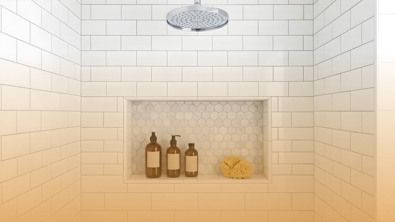 Shower Niche and Built-In Storage Installation