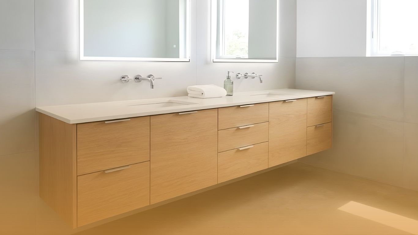 Custom Bathroom Cabinet Installation