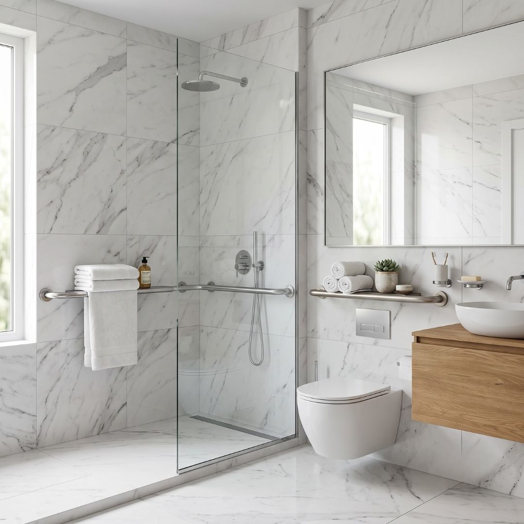 Dual-Purpose "Invisible" Grab Bars