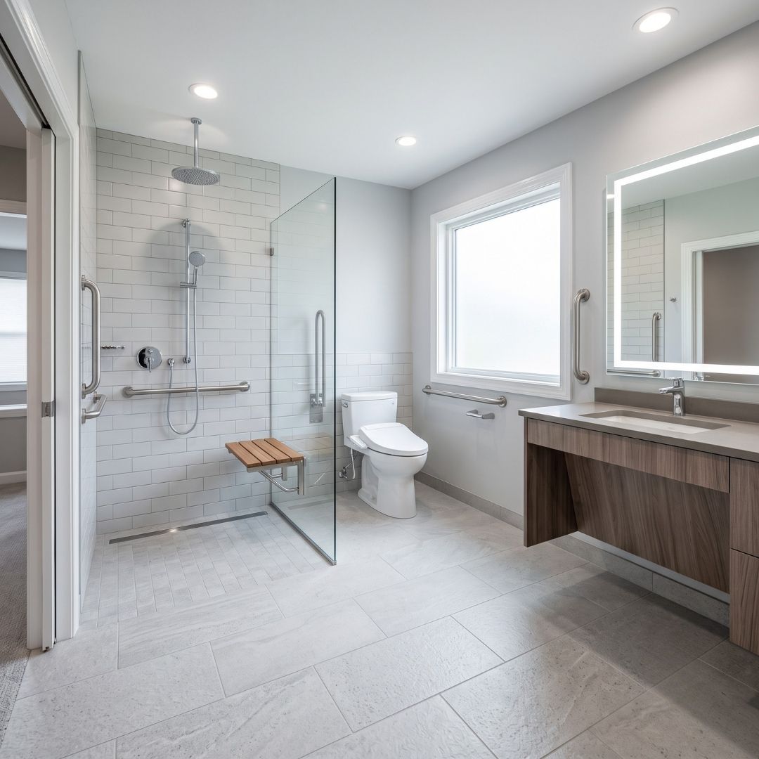 First-Floor Accessible Bathroom Conversions