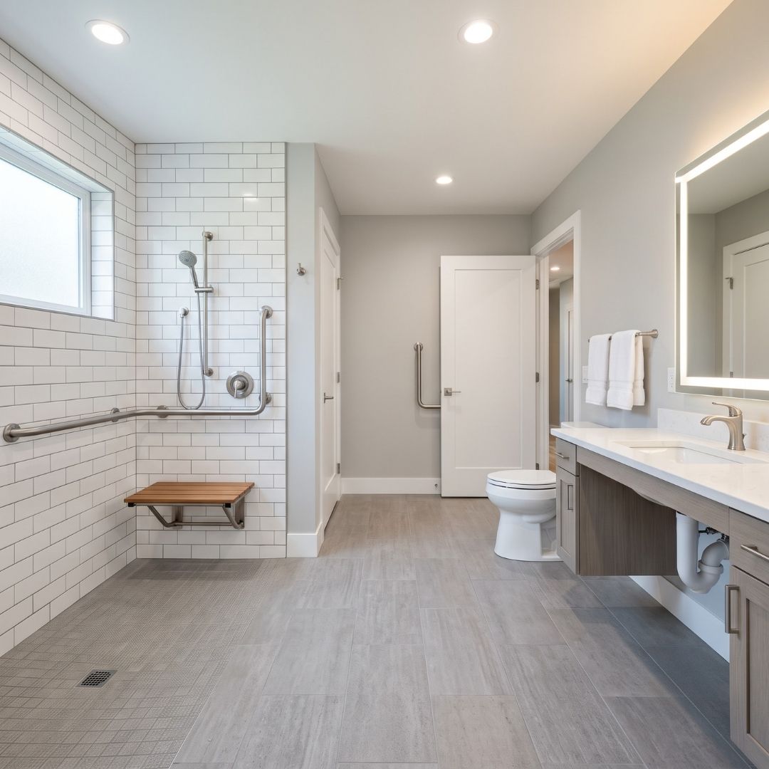 First-Floor Accessible Bathroom Conversions