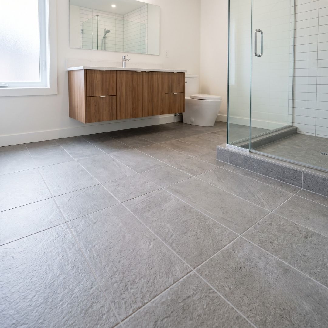 Non-Slip Bathroom Flooring Installation