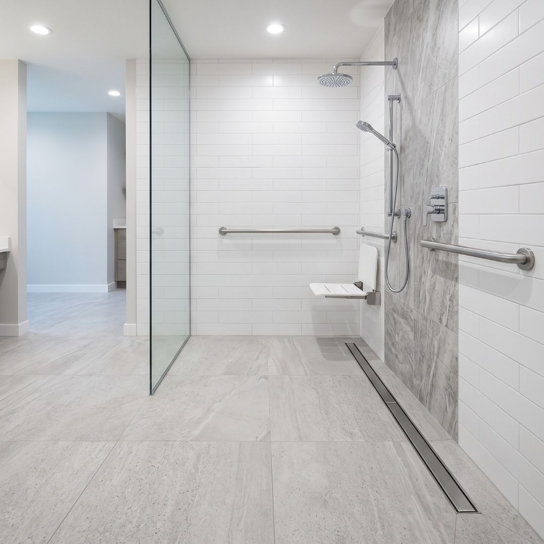Barrier-Free Shower Installation