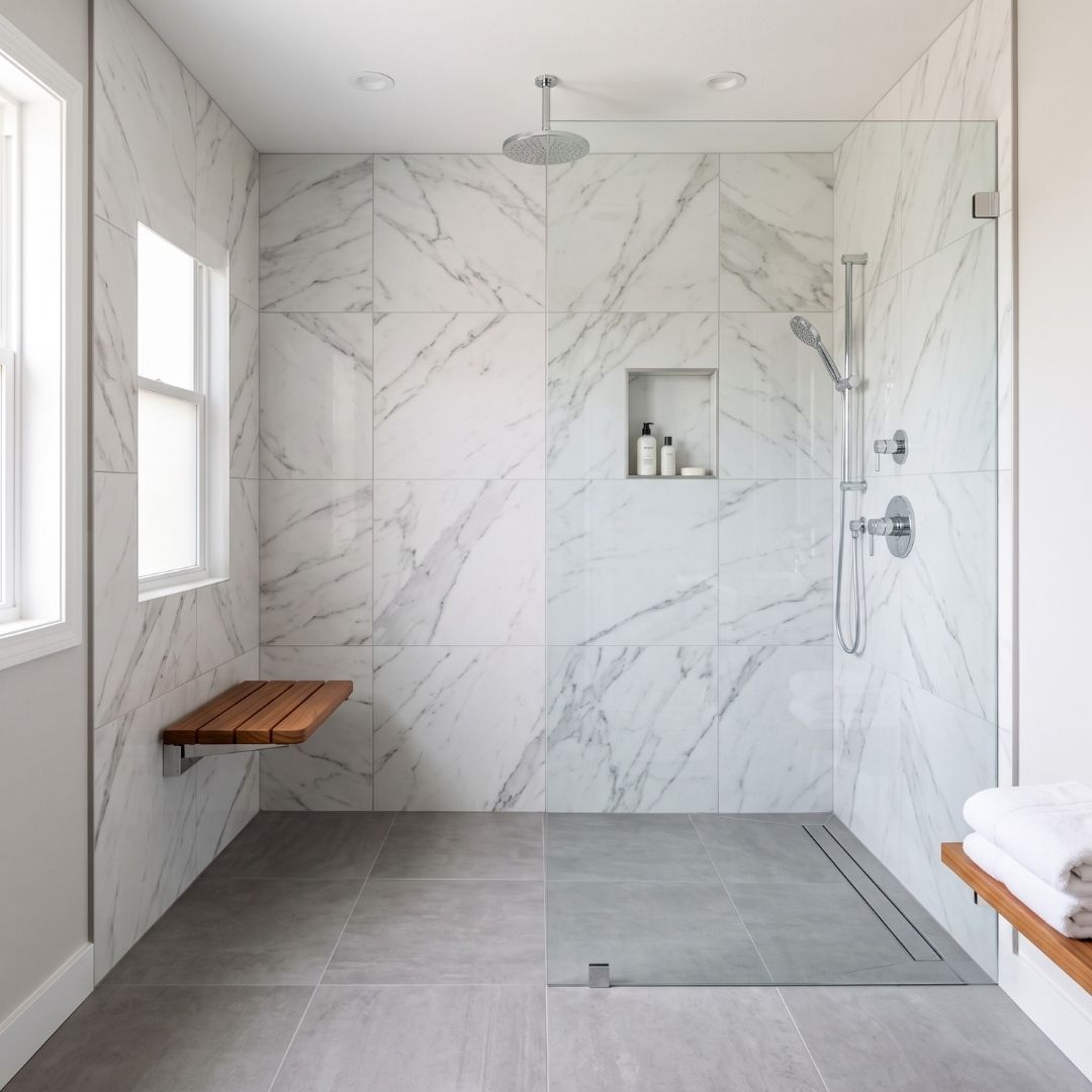 Barrier-Free Shower Installation