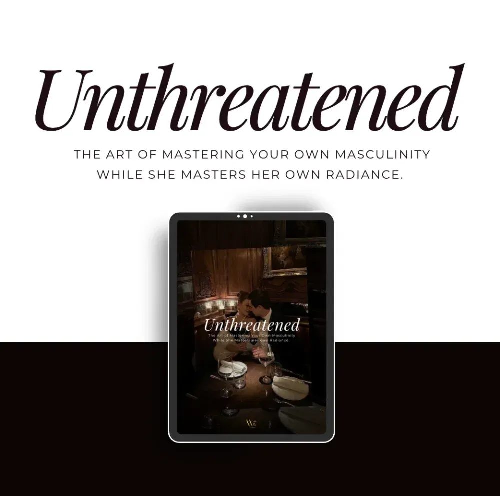 Ebook cover titled “The King Maker Manual” with a black background and a centered masculine-style book mockup.