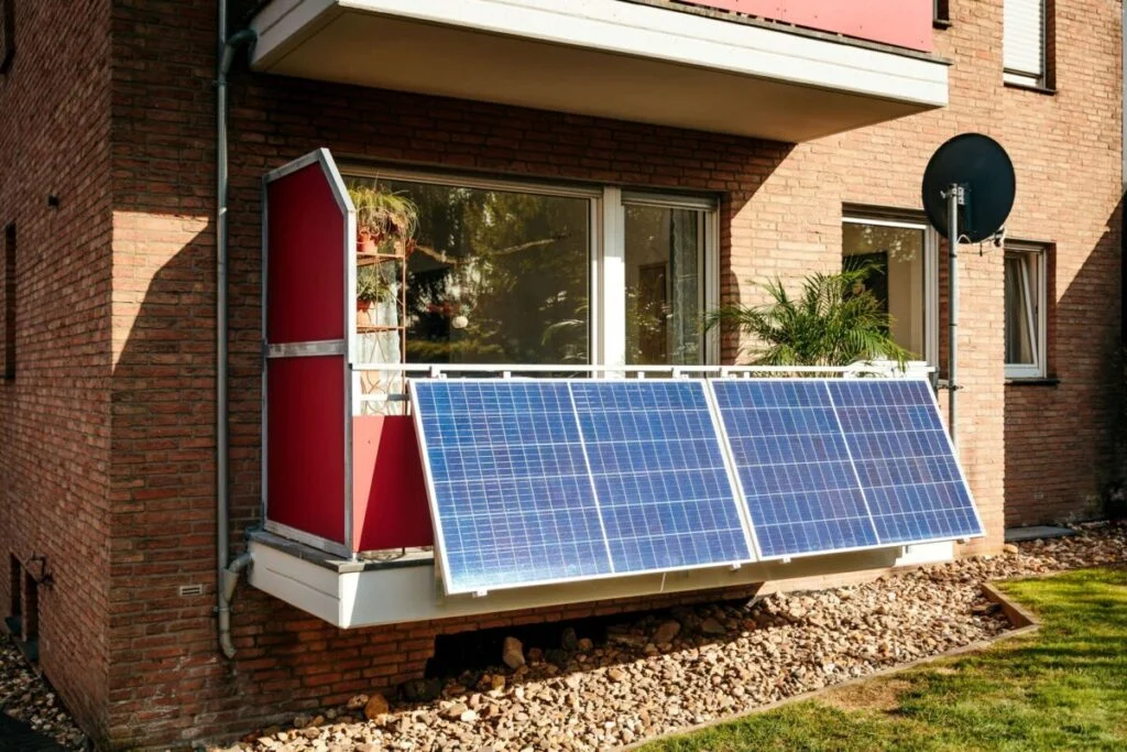 solar panels on balcony