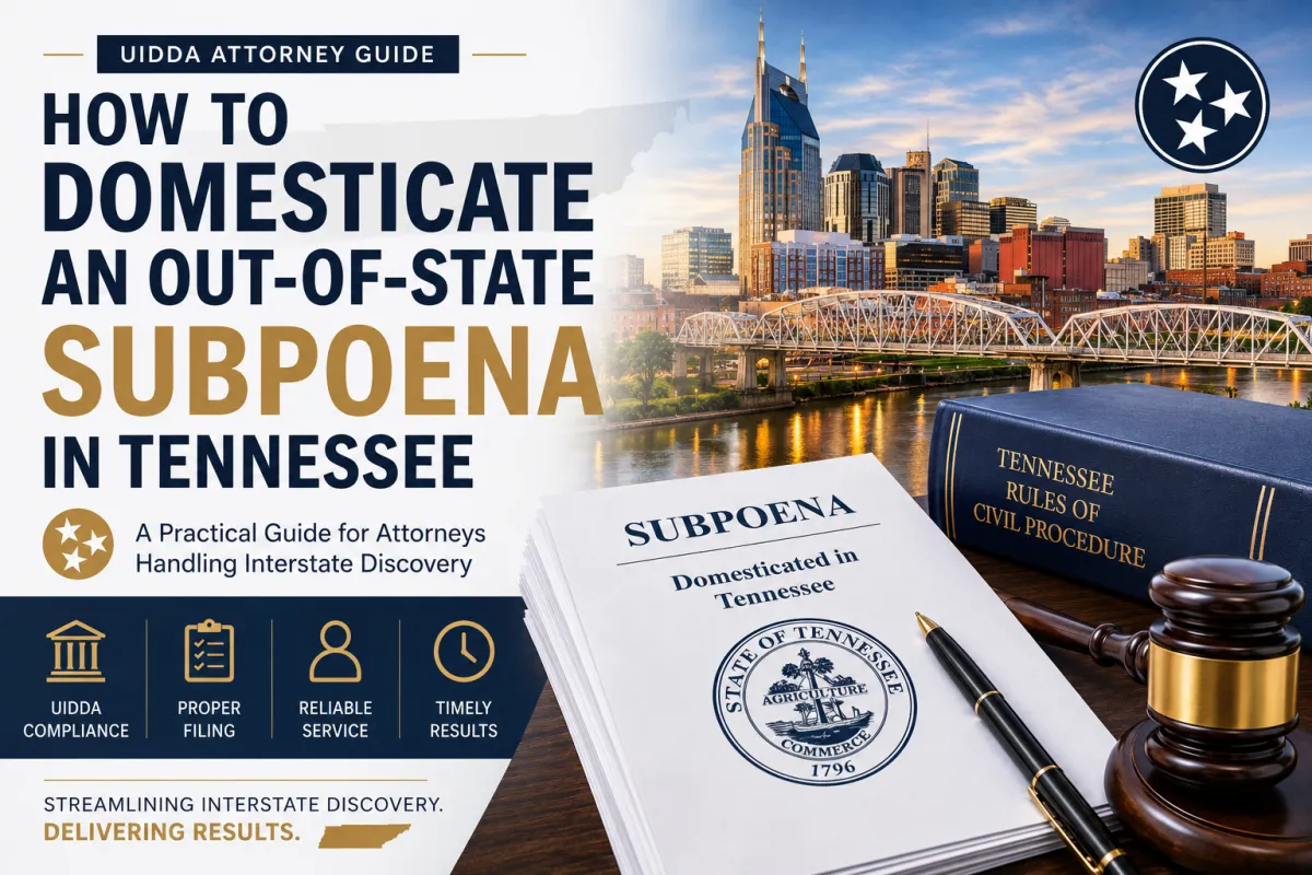 How to Domesticate an Out-of-State Subpoena in Tennessee: A Complete UIDDA Guide for Attorneys