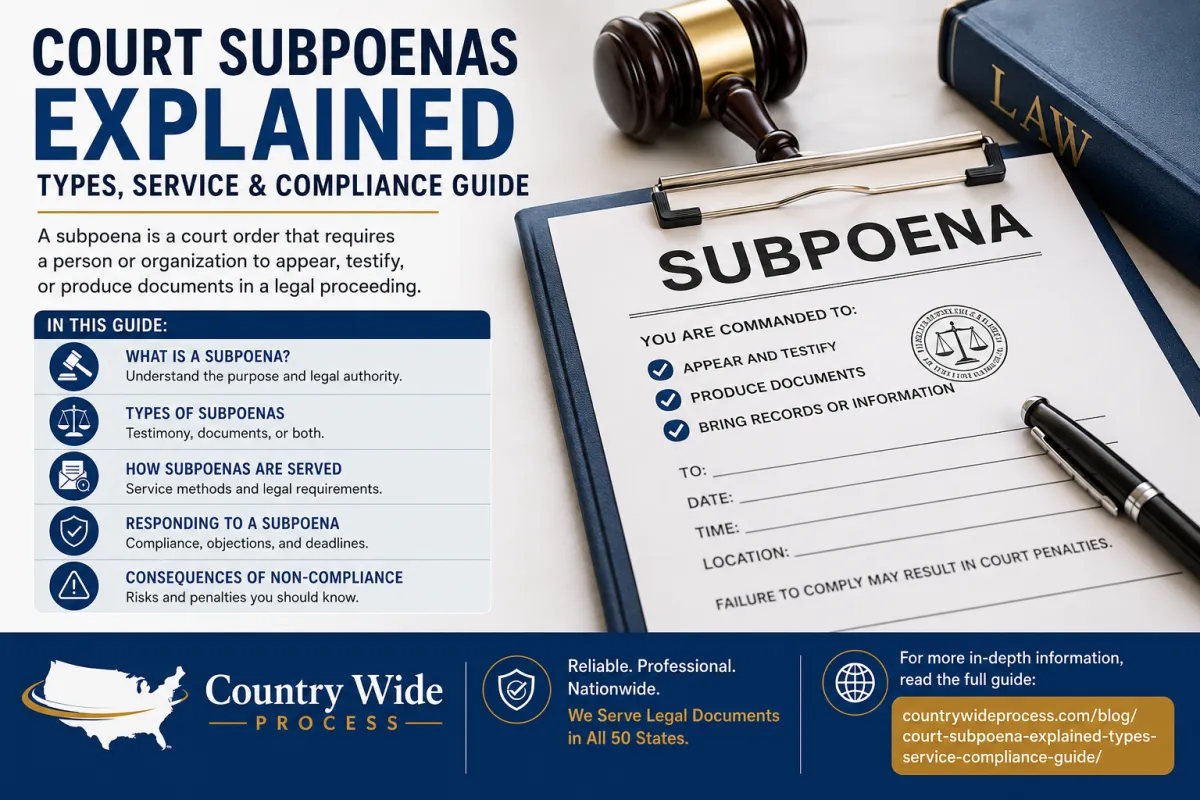Court Subpoenas Explained: What They Are, Why They Matter, and How to Respond
