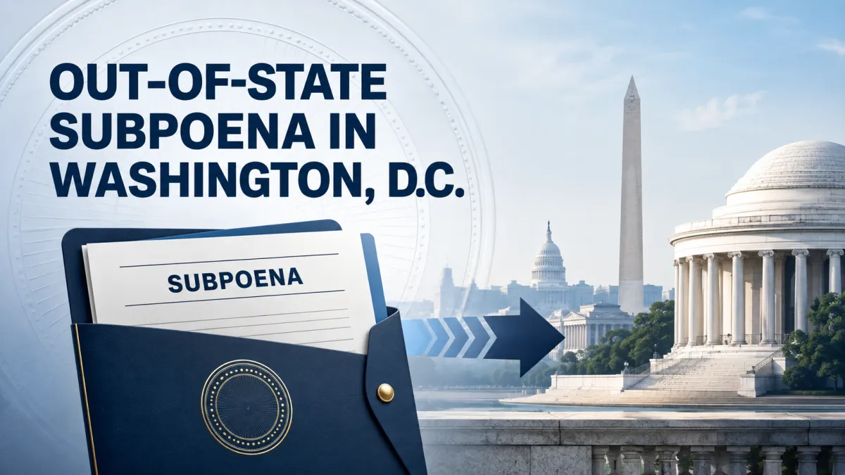 How to Domesticate an Out-of-State Subpoena in Washington, D.C